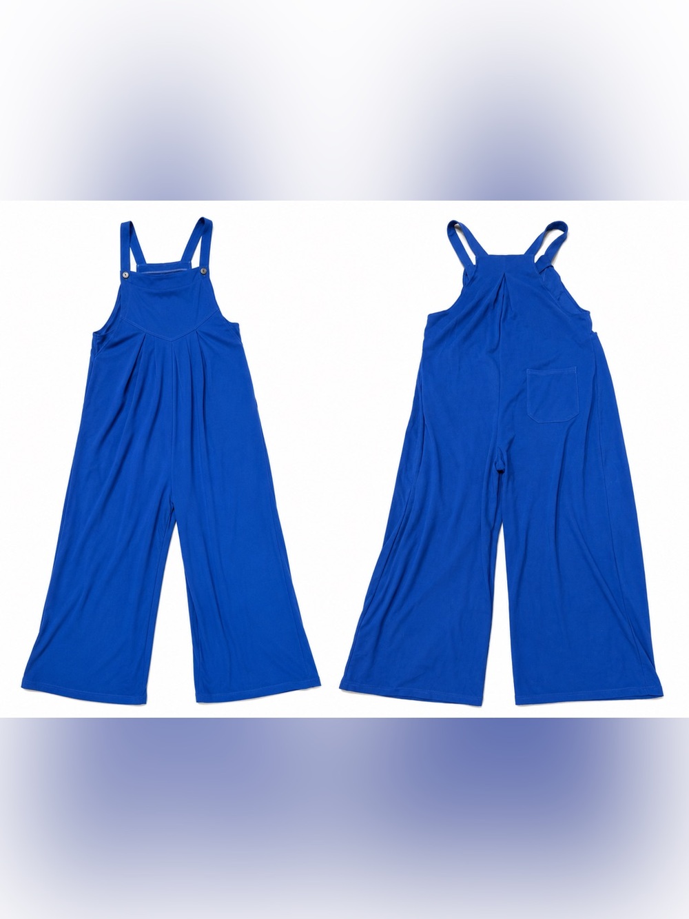 Halara Deep Sapphire Blue Wide Leg Jumpsuit Size L NWT - Picture 8 of 9